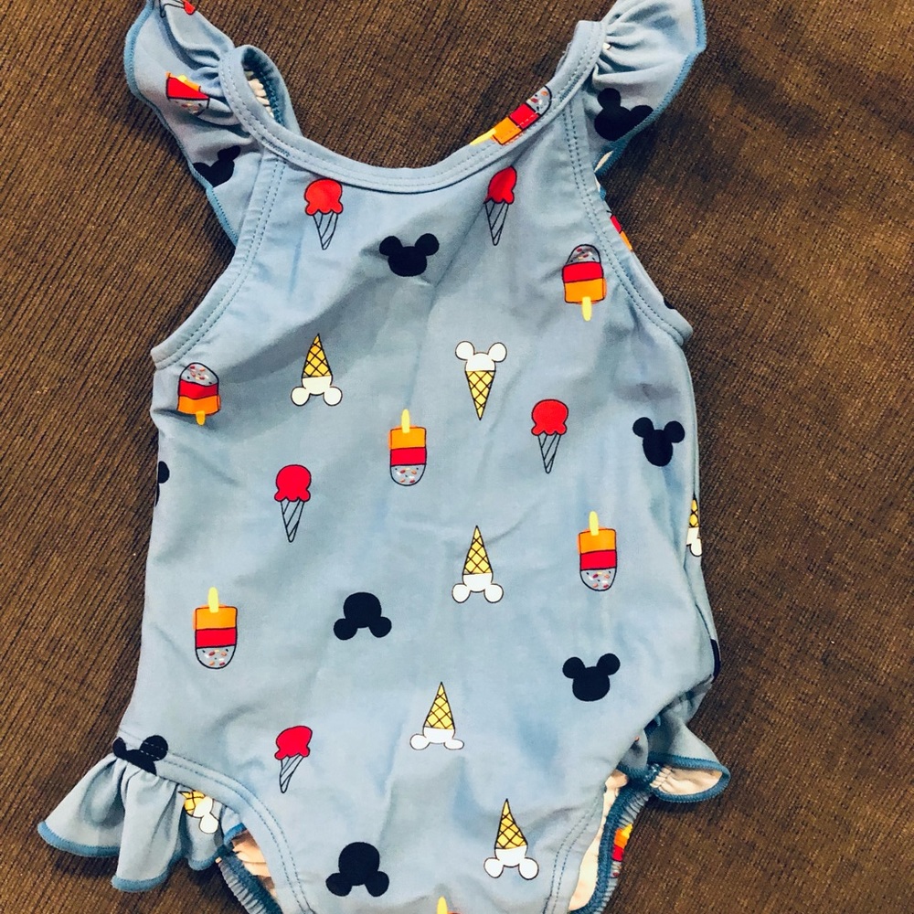 Hanna Andersson 3-6 Mo Girl Bathing Suit Mickey Mouse